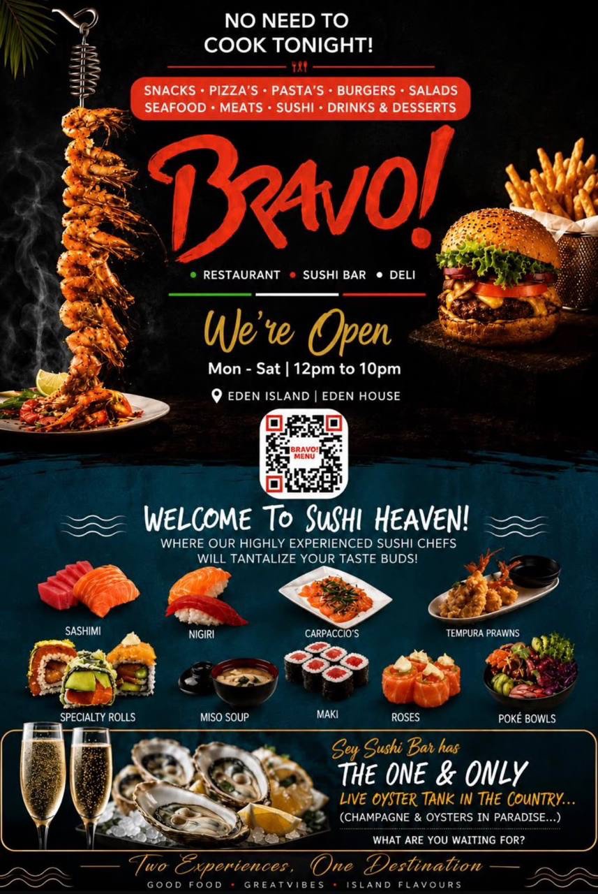 Bravo Restaurant sushi heaven poster